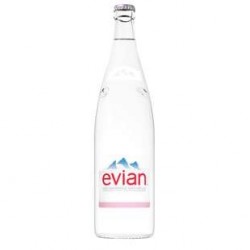 12 Bouteilles d'Evian en Verre Consigné 12 x 1 L