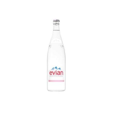 12 Bouteilles d'Evian en Verre Consigné 12 x 1 L