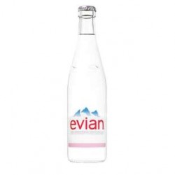 20 Bouteilles d'Evian en Verre Consigné 20 x 50 CL