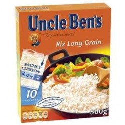 6 Paquets de Riz Long Grain Cuisson 10 mn Uncle Ben's 6 x 500 G