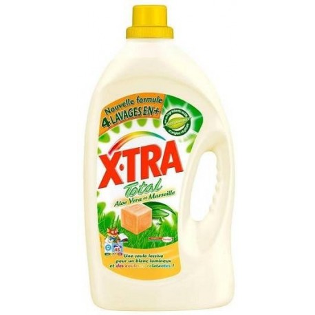 X-TRA Total+ lessive liquide au savon de Marseille 60 lavages 3l pas cher 