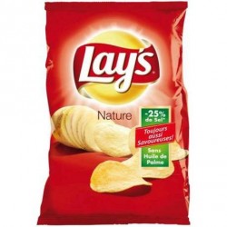 20 Paquets de Chips Lay's Nature Finement Salé 20 x 45 G