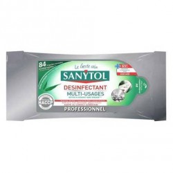 84 Lingettes Désinfectantes Multi-usages Sanytol