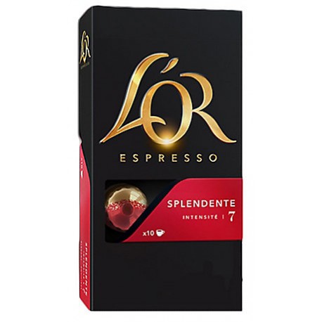 10 Capsules (Compatibles machines Nespresso) Café L'Or Espresso Spendente Intensité 7