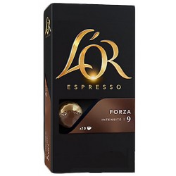 10 Capsules (Compatibles machines Nespresso) Café L'Or Espresso Forza Intensité 9