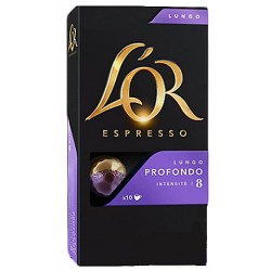 10 Capsules (Compatibles machines Nespresso) Café L'Or Espresso Lungo Profondo Intensité 8
