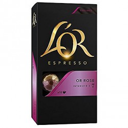 10 Capsules (Compatibles machines Nespresso) Café L'or Espresso Or Rose Intensité 7