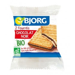 20 Biscuits Fourrés au Chocolat Noir Bio Bjorg 2 x 50 G