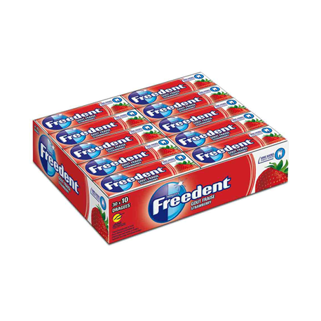 30 Paquets de Chewing-Gum Freedent Fraise 30 x 10 Dragées - Grossiste  boissons, fournisseur de boissons