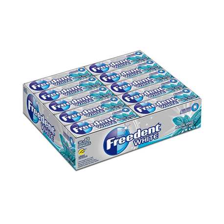 30 Paquets de Chewing-Gum Freedent White Menthe Douce