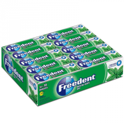 30 Paquets de Chewing-Gum Freedent Menthe Verte