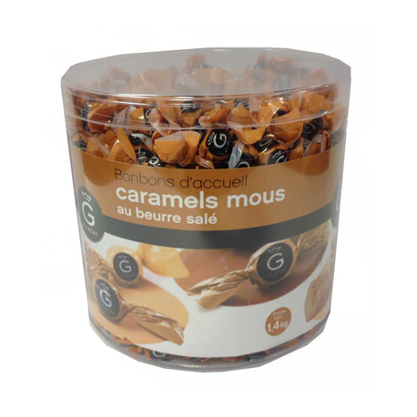 420 Bonbons Caramels Mous au Beurre Salé Gilbert 1.4 KG