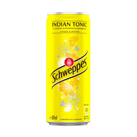 24 Canettes de Schweppes Indian Tonic 33 CL