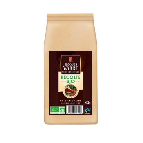1 Kilo de Café Bio En Grains Récolte Bio Jacques Vabre
