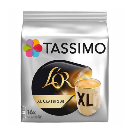 16 Dosettes de Café L'Or XL Classique Tassimo