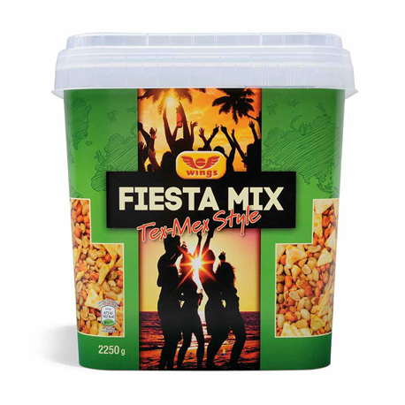 2.250 Kilos de Biscuits Apéritifs Fiesta Mix Tex-Mex Style Wings 2.250 KG