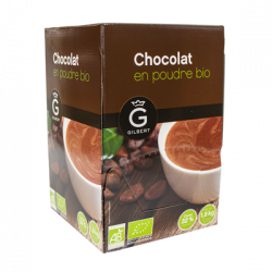 90 Dosettes de Chocolat en Poudre Bio Gilbert 90 x 20 G