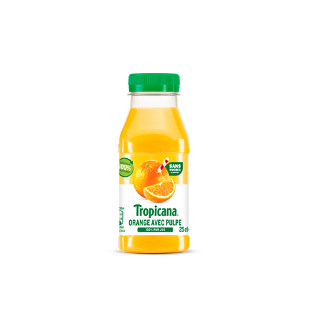 12 Bouteilles de Tropicana Orange avec Pulpe 12 x 25 CL - Grossiste  boissons, fournisseur de boissons