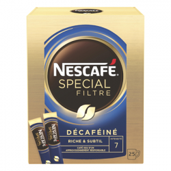 25 Sticks de Café Décaféiné Spécial Filtre Nescafé