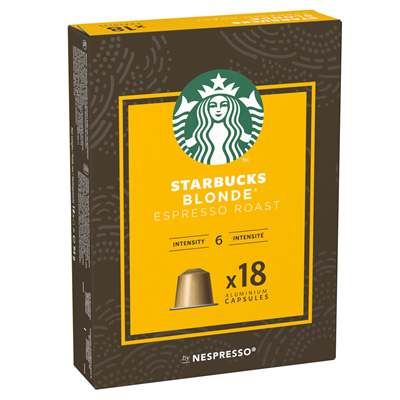 18 Capsules de Café Blonde Espresso Starbucks by Nespresso