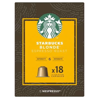 18 Capsules de Café Blonde Espresso Starbucks by Nespresso