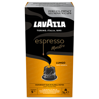 10 Capsules de Café Espresso Maestro Lungo Intensité 5 Lavazza