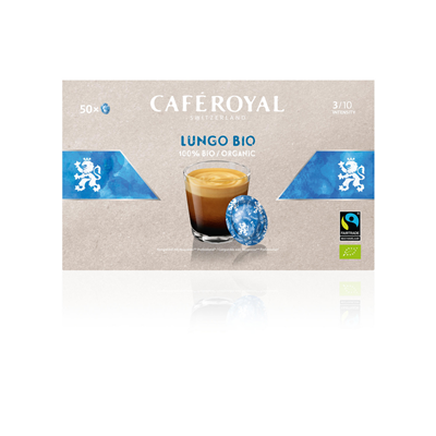 50 Capsules Office Pads de Café Lungo BIO Intensité 3/10 Café Royal
