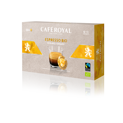 50 Capsules Office Pads de Café Espresso BIO Café Royal