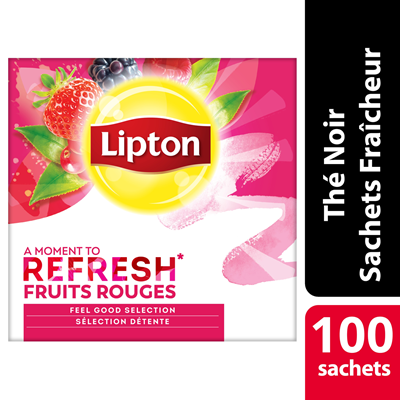 100 Sachets de Thé Fruits Rouges Lipton
