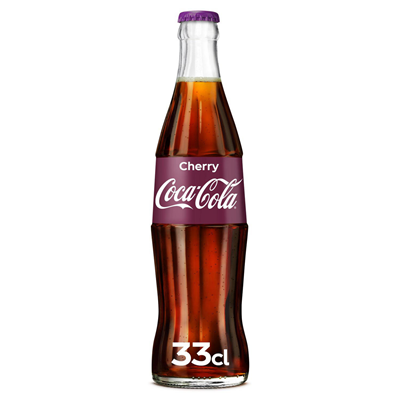 24 Bouteilles de Coca-Cola Cherry en Verre Consigné 24 x 33 CL